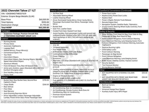 Another view of 2022 Chevrolet Tahoe LT for sale in Tulsa, OK at Jim Norton T-Town Chevrolet