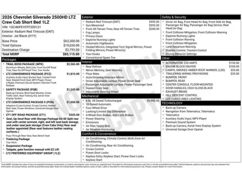 Photos of 2026 Chevrolet Silverado 2500HD LTZ for sale in Tulsa, OK at Jim Norton T-Town Chevrolet