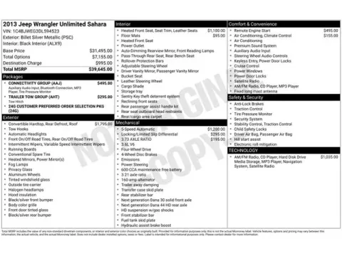 Another view of 2013 Jeep Wrangler Unlimited Sahara for sale in Tulsa, OK at Jim Norton T-Town Chevrolet