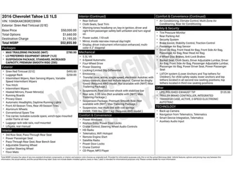 Another view of 2016 Chevrolet Tahoe LS for sale in Tulsa, OK at Jim Norton T-Town Chevrolet