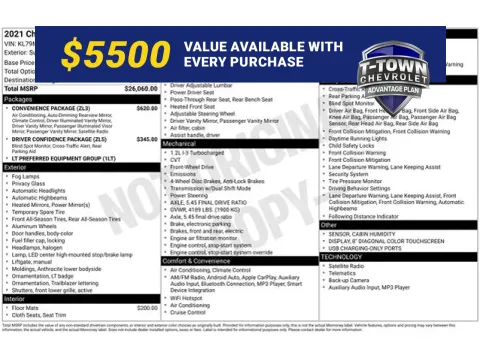 White 2021 Chevrolet TrailBlazer LT for sale in Tulsa, OK