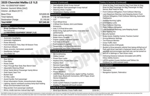 Another view of 2025 Chevrolet Malibu LS for sale in Tulsa, OK at Jim Norton T-Town Chevrolet