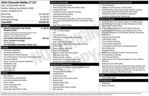 Another view of 2024 Chevrolet Malibu LT for sale in Tulsa, OK at Jim Norton T-Town Chevrolet