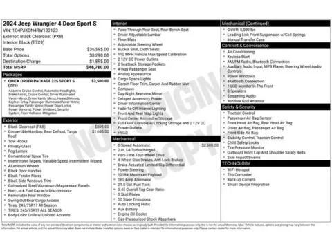 Another view of 2024 Jeep Wrangler Sport S for sale in Tulsa, OK at Jim Norton T-Town Chevrolet