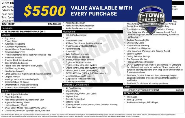 Black 2022 Chevrolet TrailBlazer RS for sale in Tulsa, OK