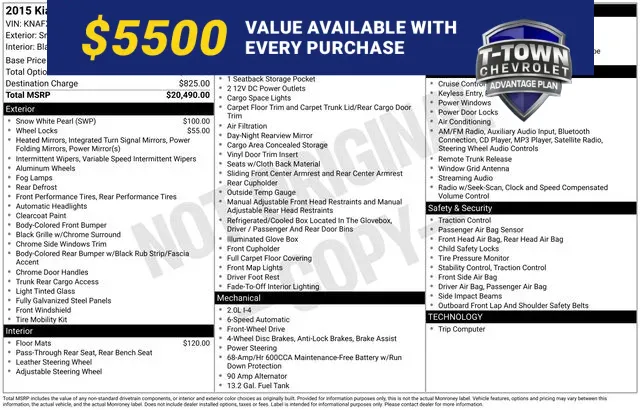 White 2015 Kia Forte EX for sale in Tulsa, OK