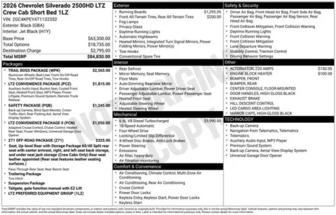 Photos of 2026 Chevrolet Silverado 2500HD LTZ for sale in Tulsa, OK at Jim Norton T-Town Chevrolet