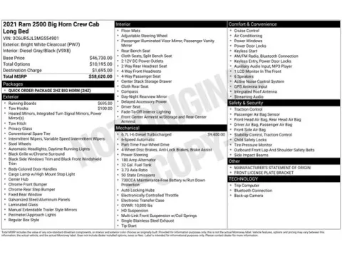 Another view of 2021 Ram 2500 Big Horn for sale in Tulsa, OK at Jim Norton T-Town Chevrolet