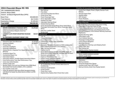 Another view of 2024 Chevrolet Blazer RS for sale in Tulsa, OK at Jim Norton T-Town Chevrolet