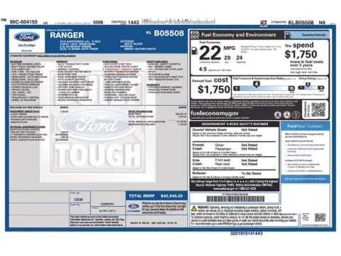 Another view of 2019 Ford Ranger Lariat for sale in Tulsa, OK at Jim Norton T-Town Chevrolet