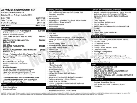 Another view of 2019 Buick Enclave Avenir for sale in Tulsa, OK at Jim Norton T-Town Chevrolet