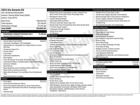 Another view of 2023 Kia Sorento EX for sale in Tulsa, OK at Jim Norton T-Town Chevrolet