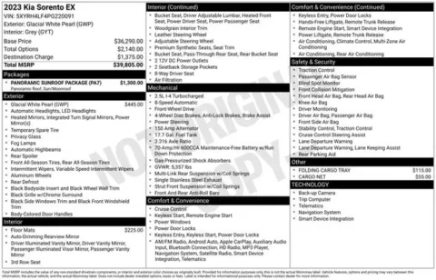 Another view of 2023 Kia Sorento EX for sale in Tulsa, OK at Jim Norton T-Town Chevrolet