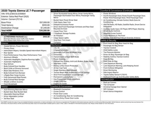 Another view of 2020 Toyota Sienna LE for sale in Tulsa, OK at Jim Norton T-Town Chevrolet