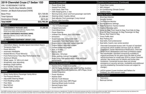 Another view of 2019 Chevrolet Cruze LT for sale in Tulsa, OK at Jim Norton T-Town Chevrolet