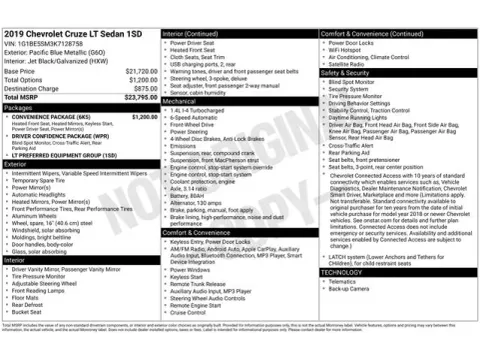 Another view of 2019 Chevrolet Cruze LT for sale in Tulsa, OK at Jim Norton T-Town Chevrolet