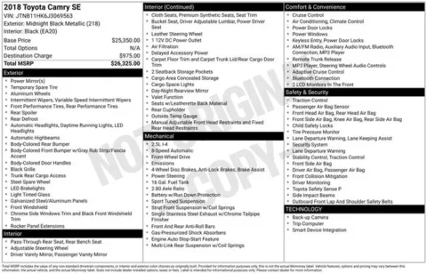 Another view of 2018 Toyota Camry L for sale in Tulsa, OK at Jim Norton T-Town Chevrolet