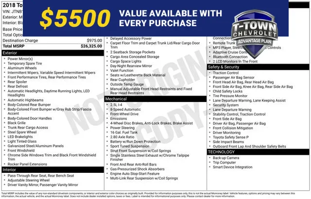 White 2018 Toyota Camry L for sale in Tulsa, OK