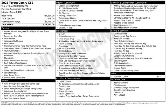 2023 Toyota Camry XSE for sale in Tulsa, OK