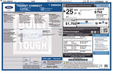 White 2023 Ford Transit Connect XL for sale in Tulsa, OK