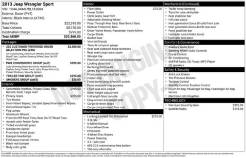 Another view of 2013 Jeep Wrangler Sport for sale in Tulsa, OK at Jim Norton T-Town Chevrolet