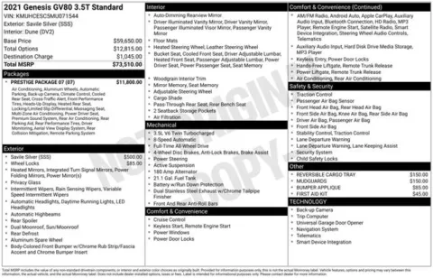 Another view of 2021 Genesis GV80 3.5T for sale in Tulsa, OK at Jim Norton T-Town Chevrolet