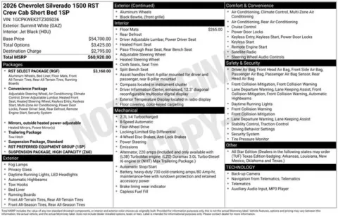 Photos of 2026 Chevrolet Silverado 1500 RST for sale in Tulsa, OK at Jim Norton T-Town Chevrolet