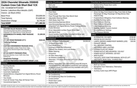 Photos of 2026 Chevrolet Silverado 2500HD Custom for sale in Tulsa, OK at Jim Norton T-Town Chevrolet