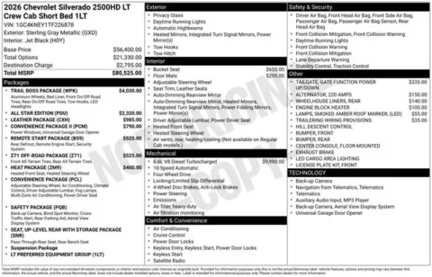 Photos of 2026 Chevrolet Silverado 2500HD LT for sale in Tulsa, OK at Jim Norton T-Town Chevrolet