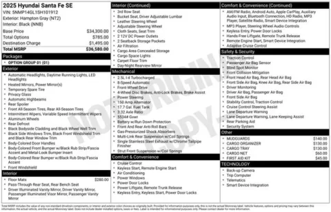 Another view of 2025 Hyundai Santa Fe SE for sale in Tulsa, OK at Jim Norton T-Town Chevrolet