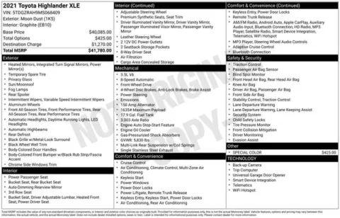 Another view of 2021 Toyota Highlander XLE for sale in Tulsa, OK at Jim Norton T-Town Chevrolet