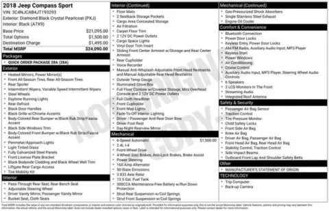 Black 2018 Jeep Compass Sport for sale in Tulsa, OK