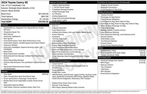 Another view of 2024 Toyota Camry SE for sale in Tulsa, OK at Jim Norton T-Town Chevrolet