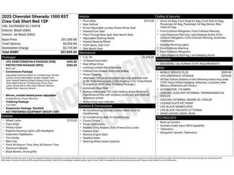 Photos of 2025 Chevrolet Silverado 1500 RST for sale in Tulsa, OK at Jim Norton T-Town Chevrolet