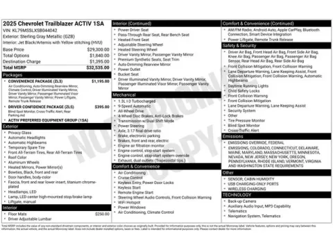 Photos of 2025 Chevrolet TrailBlazer ACTIV for sale in Tulsa, OK at Jim Norton T-Town Chevrolet