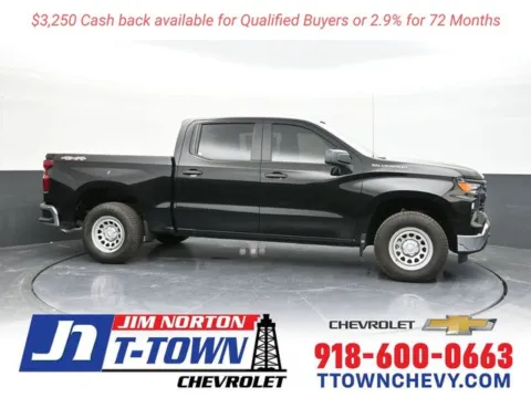 Black 2025 Chevrolet Silverado 1500 WT for sale in Tulsa, OK