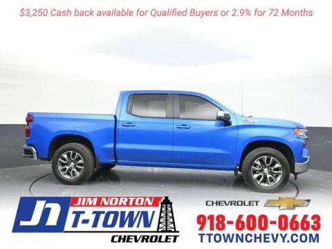 Blue 2025 Chevrolet Silverado 1500 LT for sale in Tulsa, OK