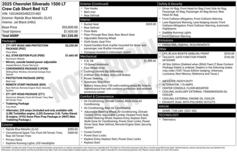 Photos of 2025 Chevrolet Silverado 1500 LT for sale in Tulsa, OK at Jim Norton T-Town Chevrolet