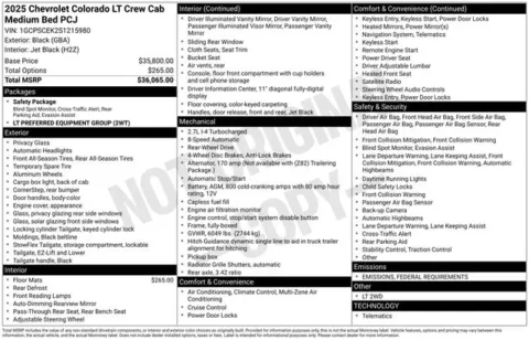 Photos of 2025 Chevrolet Colorado LT for sale in Tulsa, OK at Jim Norton T-Town Chevrolet