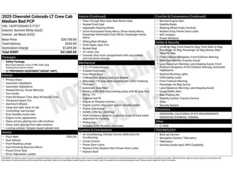 Photos of 2025 Chevrolet Colorado LT for sale in Tulsa, OK at Jim Norton T-Town Chevrolet