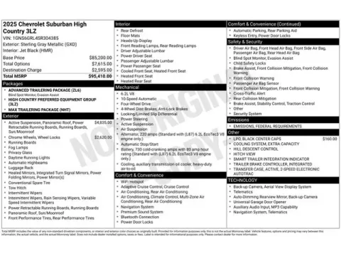 Photos of 2025 Chevrolet Suburban High Country for sale in Tulsa, OK at Jim Norton T-Town Chevrolet