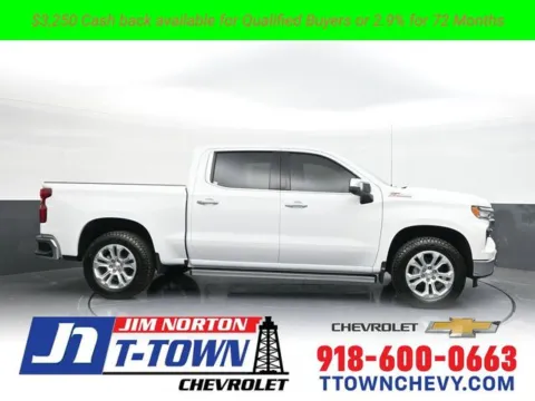 White 2025 Chevrolet Silverado 1500 LTZ for sale in Tulsa, OK
