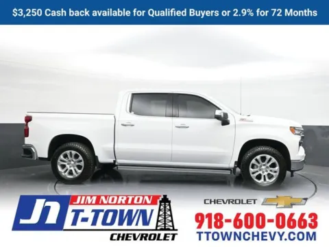 White 2025 Chevrolet Silverado 1500 LTZ for sale in Tulsa, OK