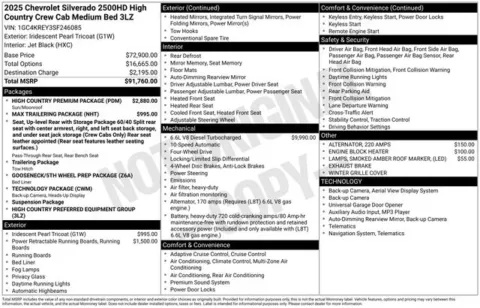 Photos of 2025 Chevrolet Silverado 2500HD High Country for sale in Tulsa, OK at Jim Norton T-Town Chevrolet