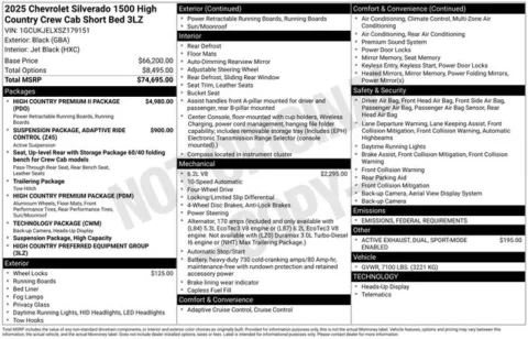 Photos of 2025 Chevrolet Silverado 1500 High Country for sale in Tulsa, OK at Jim Norton T-Town Chevrolet