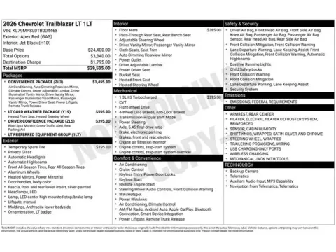 Photos of 2026 Chevrolet TrailBlazer LT for sale in Tulsa, OK at Jim Norton T-Town Chevrolet