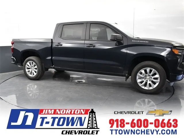 Gray 2022 Chevrolet Silverado 1500 Custom for sale in Tulsa, OK