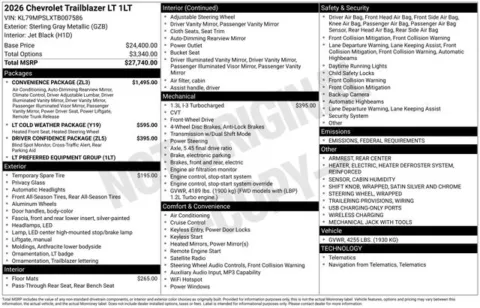 Photos of 2026 Chevrolet TrailBlazer LT for sale in Tulsa, OK at Jim Norton T-Town Chevrolet
