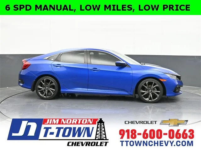 Blue 2019 Honda Civic Sport for sale in Tulsa, OK