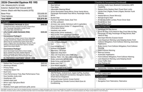 More photos of 2026 Chevrolet Equinox RS at Jim Norton T-Town Chevrolet, OK